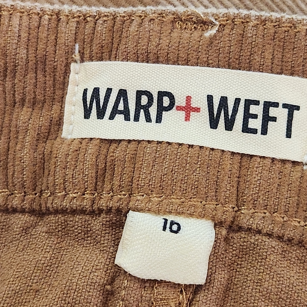WARP + WEFT Tan Velana Midi Corduroy Skirt - Picture 9 of 13
